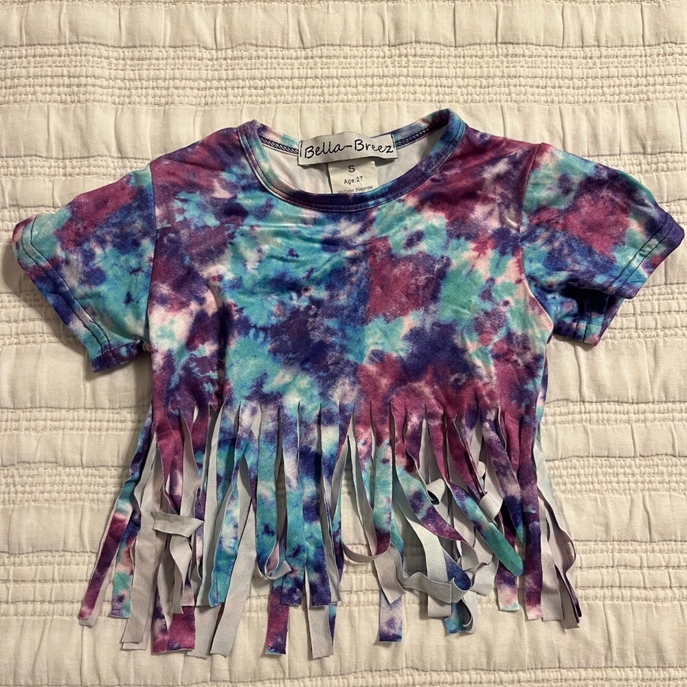 2T Bella Breeze Fringe Crop Top
